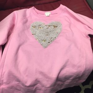 NEVER WORN!CrewCuts size 14 pink sequin sweatshirt